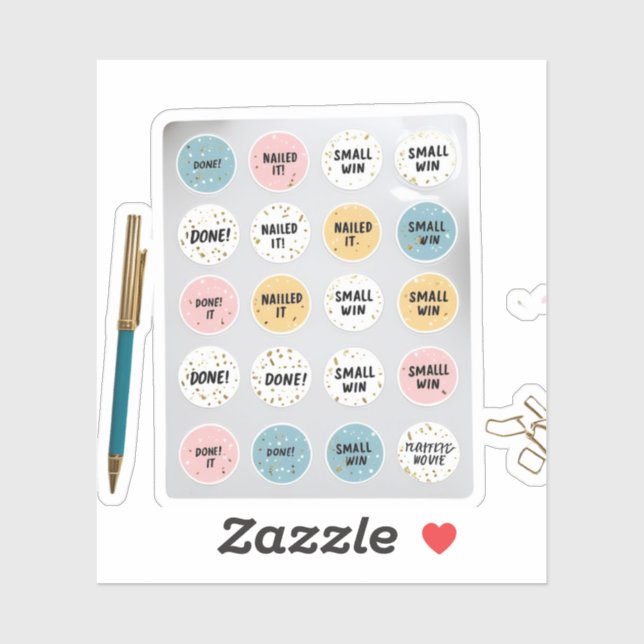 Petites Victoires" Stickers : Célébrez Votre Quoti (Feuille)