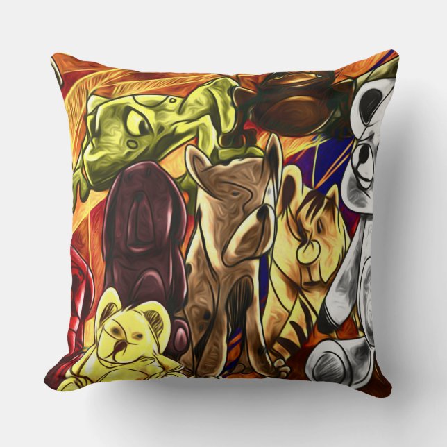 Petits animaux Coussin décoratif (Recto)