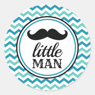 Petits autocollants de baby shower de moustache