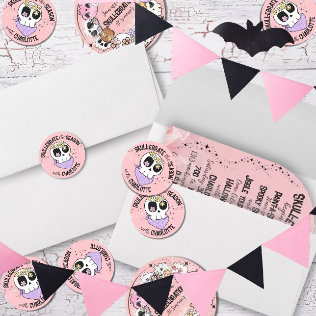 Petits autocollants Halloween pour enveloppes/sacs (Larger sticker shown here is sold separately in this collection )
