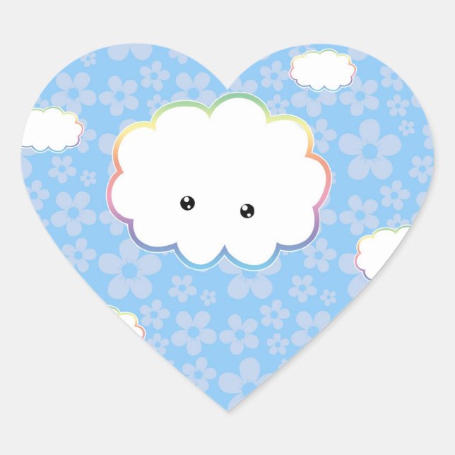 Petits Autocollants Nuages Kawaii Nuages (Devant)