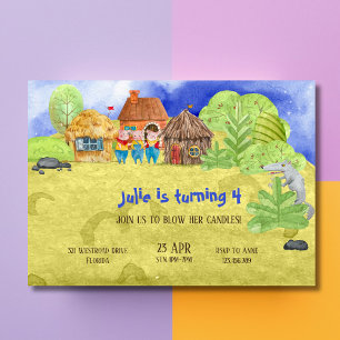 Petits Cochons Invitation d'anniversaire