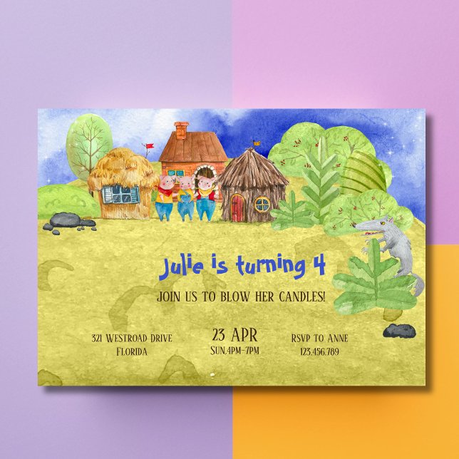 Petits Cochons Invitation d'anniversaire (Créateur téléchargé)