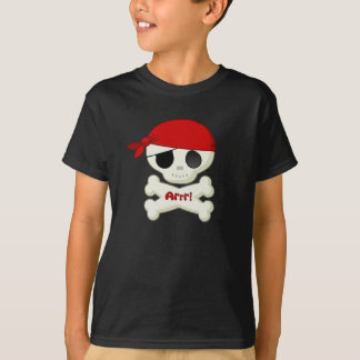 Petits crâne de pirate et T-shirt d'os croisés