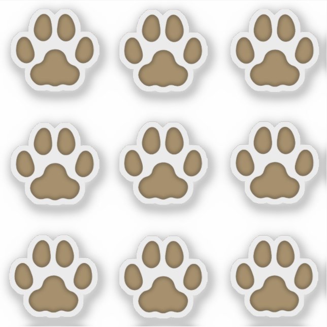 Petits Empreintes de pattes de chats Stickers Titr (Devant)