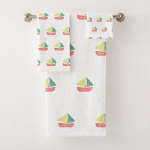 PETITS ENFANTS VOILE BATEAU TOUR SALLE DE BAINS EN