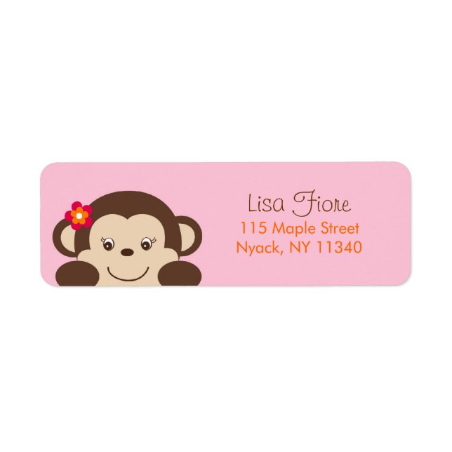 Petits étiquettes de adresse de baby shower de (Devant)