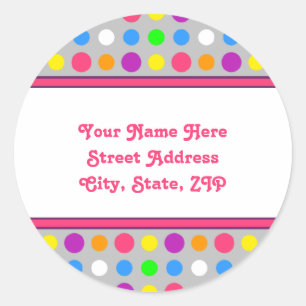 Petits étiquettes de adresse lumineux de points