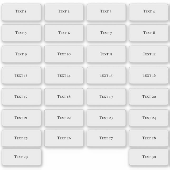 Petits Étiquettes de texte individuels (Devant)