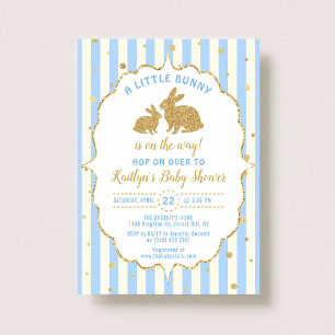 Petits Garçons Bunny Invitation Baby shower de Pâq