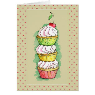 Petits gâteaux d'aquarelle. Illustration de