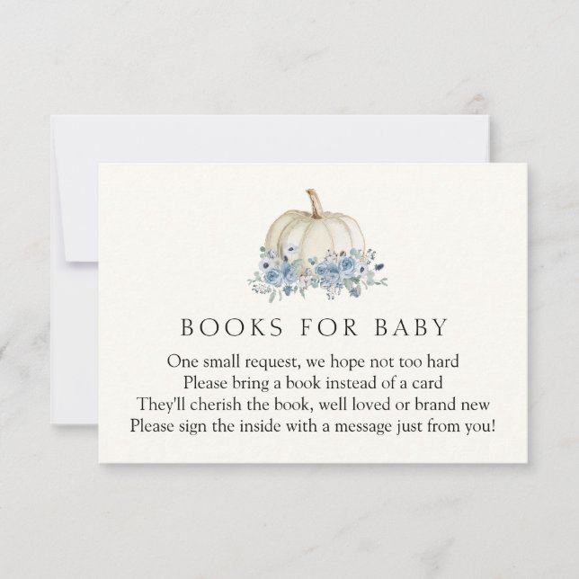 Petits livres Citrouilles bleus pour la carte de b (Devant)