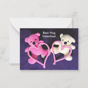 Petits Nounours et Coeurs Valentine Cartes pour en