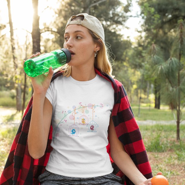 Petits Oiseaux Gourmands En T-shirt Cages (Créateur téléchargé)
