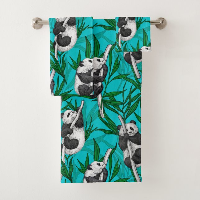 Petits panda turquoise (En situation)