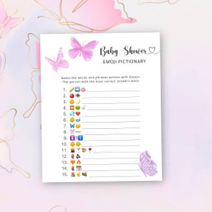 Petits papillons - jeu de pictionary emoji pour ba