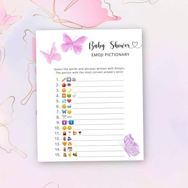 Petits papillons - jeu de pictionary emoji pour ba (Créateur téléchargé)