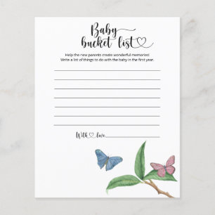 Petits Papillons - Liste de choses à faire pour bé