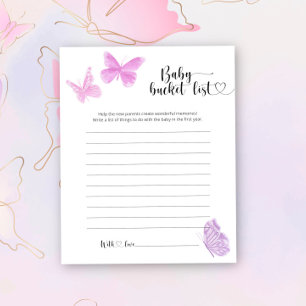 Petits papillons - Liste de choses à faire pour bé