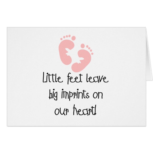 Petits pieds de grand rose d'empreintes (Devant horizontal)