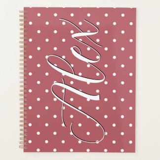 Petits points polka rose blush blanc