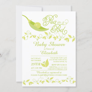 Petits Pois Dans Un Baby shower De Pod Invitation