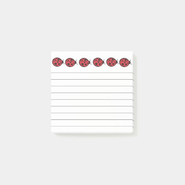  Petits Post-It coccinelles rouges (Devant)
