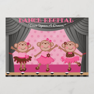 Petits singes Danse Contre Invitations