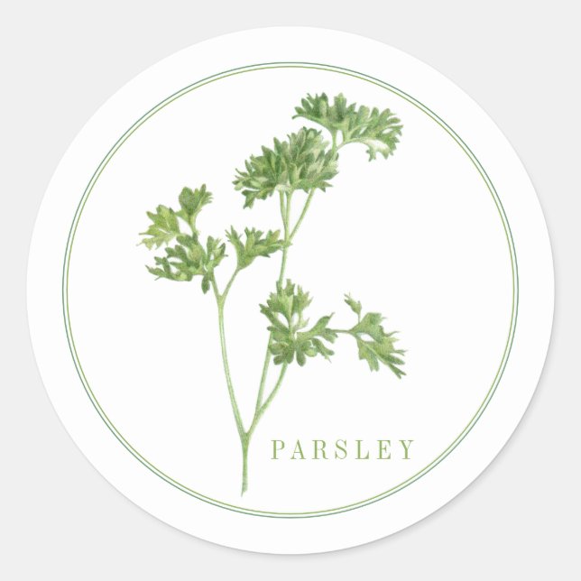 PETITS Stickers ronds FRAIS PARSLEY (Devant)