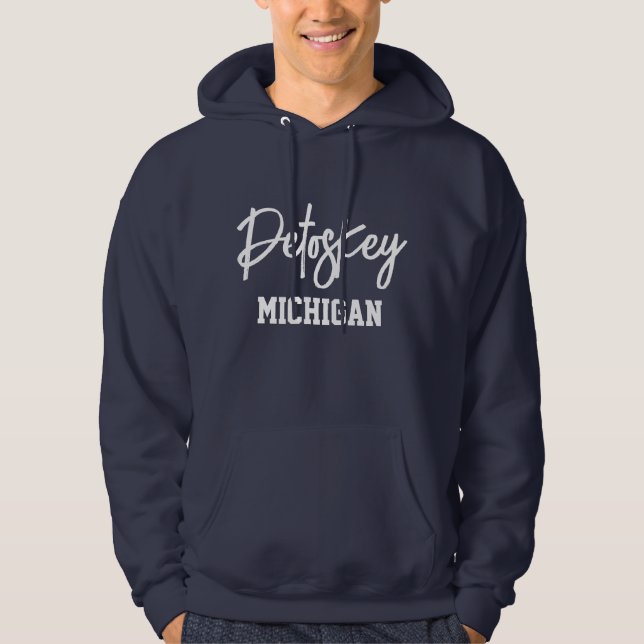 Petoskey Michigan Sweat - shirt à capuche imprimé (Devant)
