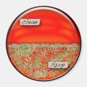 Petri Dish Clean / Lave-vaisselle sale Magnet