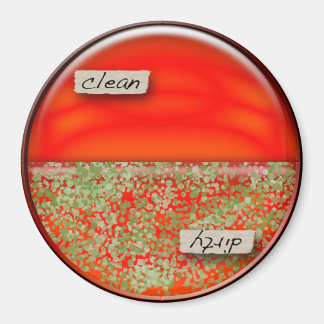 Petri Dish Clean / Lave-vaisselle sale Magnet