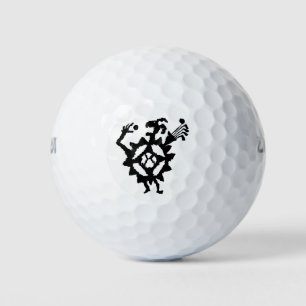 Petroglyph, touriste de balle de golf