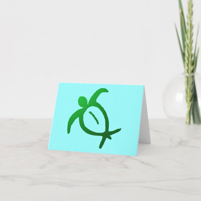 Pétroglyphe hawaïenne de Honu - carte (Devant)