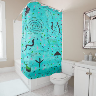 Petroglyphes 4 rideau de douche