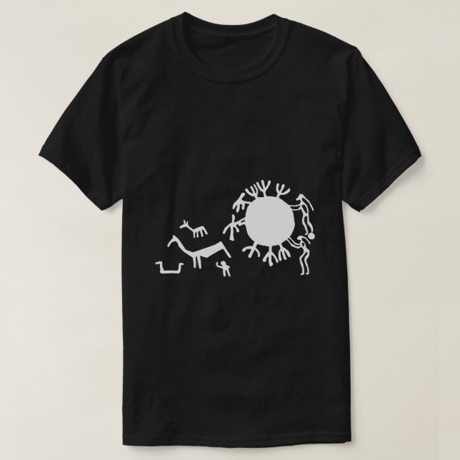 Petroglyphes Rock Carvages en T-shirt Tanum (Design devant)
