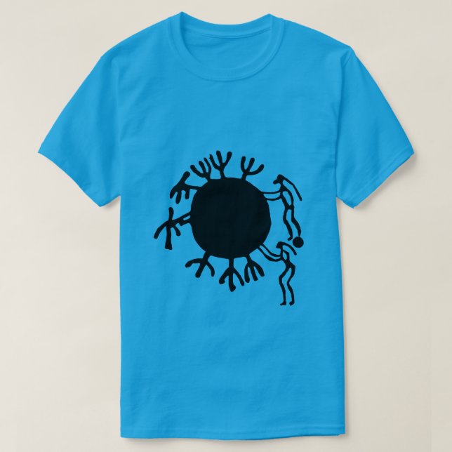 Petroglyphs Rock Carvings in Tanum T-Shirt (Design devant)