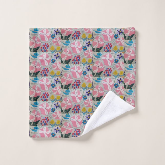 Pétunia et fleurs d'été (Gant de toilette)