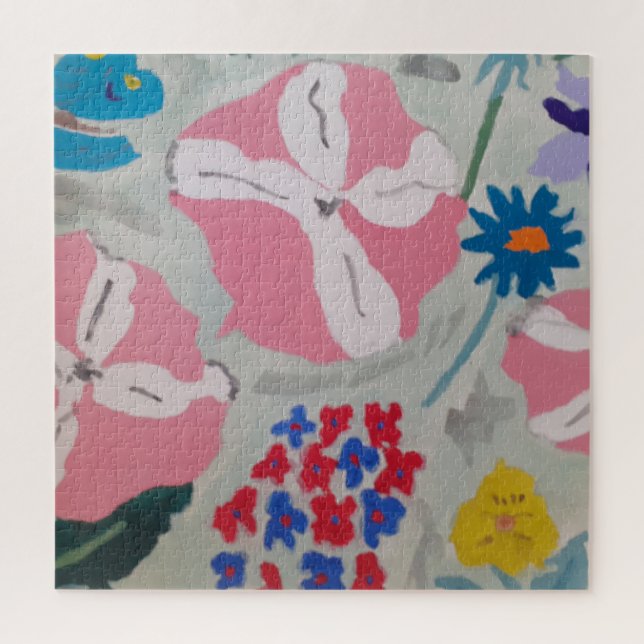 Pétunia & Fleurs d'été Puzzle Jigsaw (Vertical)