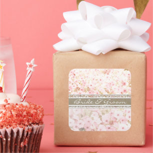 Pétunia Rose Sur Élégants Stickers Gradient Blanc