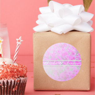 Pétunia Rose Sur Élégants Stickers Gradient Blanc