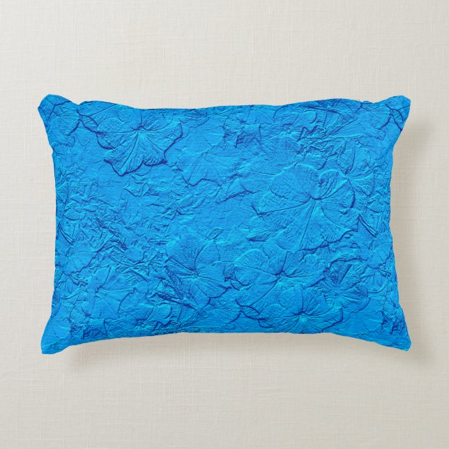 Petunias sculptés, Lt.Blue Accent Coussin (Devant)
