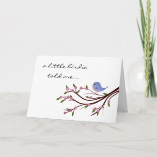 Peu de carte d'anniversaire de birdie