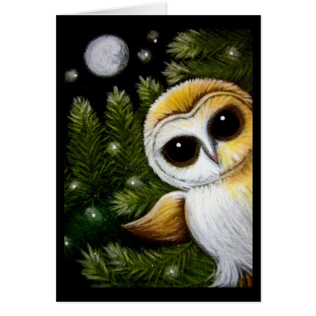 PEU DE carte de PERSONNALISER de HIBOU de GRANGE (Devant)