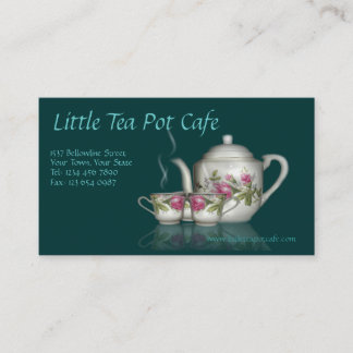 Peu de carte de visite de café de pot de thé