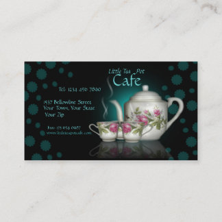 Peu de carte de visite de magasin de café de pot