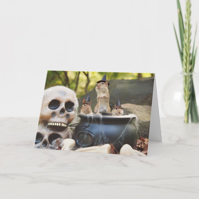 Peu de carte de voeux de sorcières de tamia (Devant)