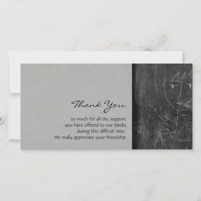 Peu de Merci de sympathie de dessin d'enfant de (Devant)