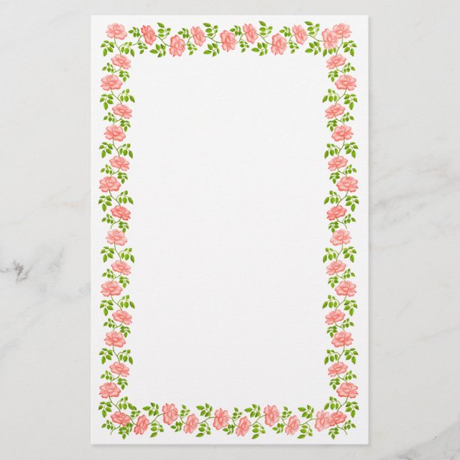 Peu de papeterie anglaise de roses de thé (Devant)
