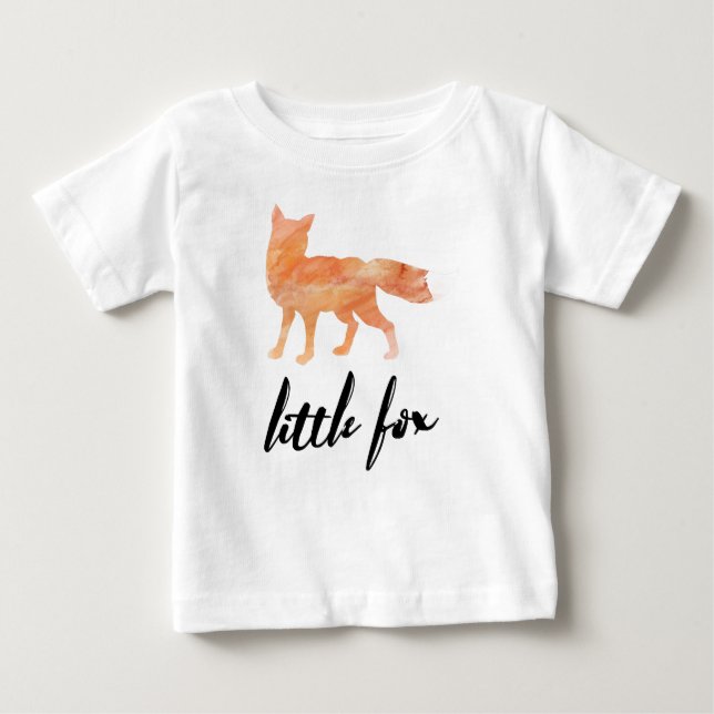 Peu de T-shirt de base-ball de bébé de Fox (Devant)